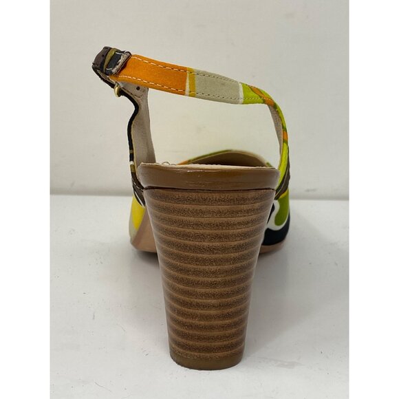 Adrienne Vittadini Merry Womens Size 10M Multicolor Slingback Block Heel Pumps - Picture 8 of 13